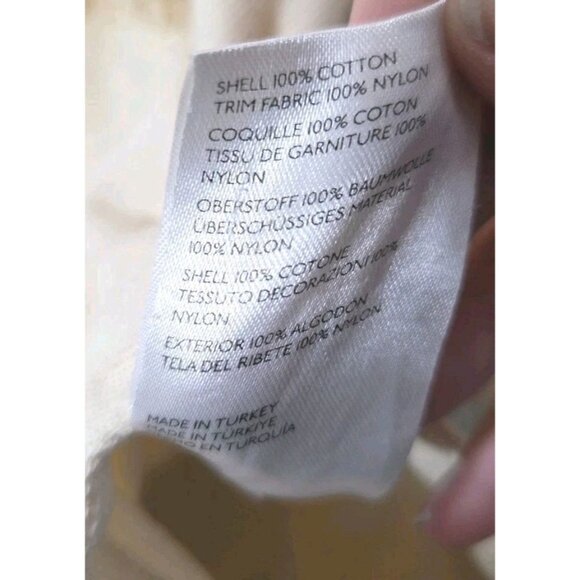 We The Free People Fringe Out Denim Jacket Ivory Western Festival Oversized Sz M - Picture 12 of 12